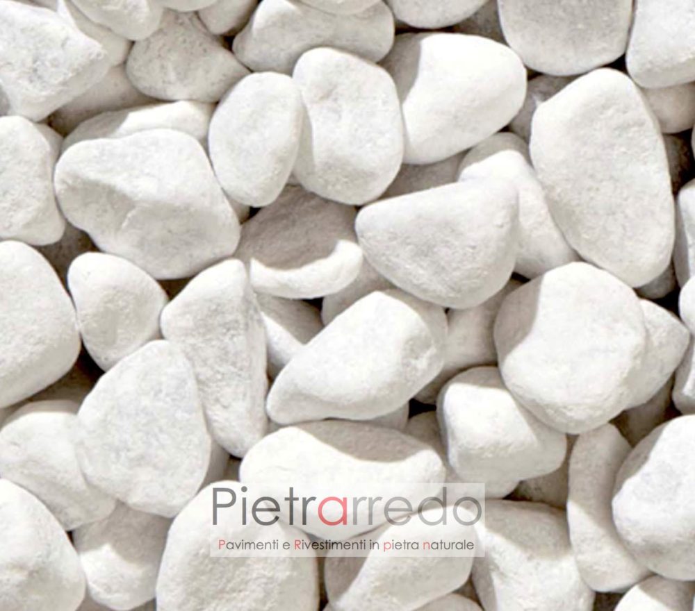 Ciottolo Bianco Carrara Per Arredo Giardino Misura 15 25mm Prezzo 50