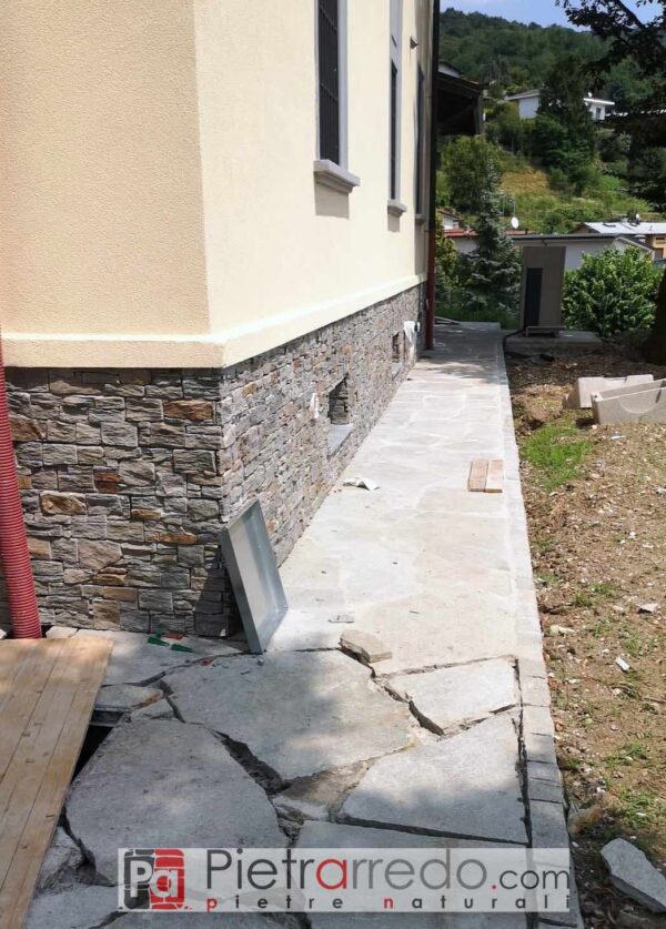 floor and wall covering in luserna stone villa price cost pietratrarredo Parabiago Milan offer
