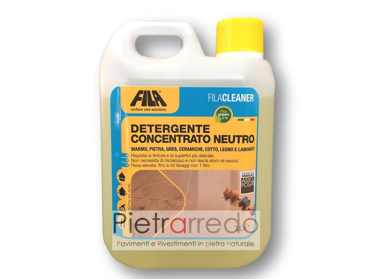 Detergente pulitore a Ph neutro specifico per gres porcellanato lucido e  naturale GEAL BEL GRES lt.1