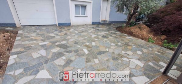 pavimento pietra luserna mosaico opus incertum misto colore prezzo pietrarredo costo lombardia