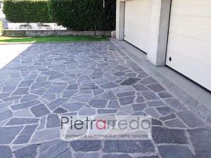 pavimento in beola grigia mosaico opus costo e prezzo pietrarredo milano pavimento esterno