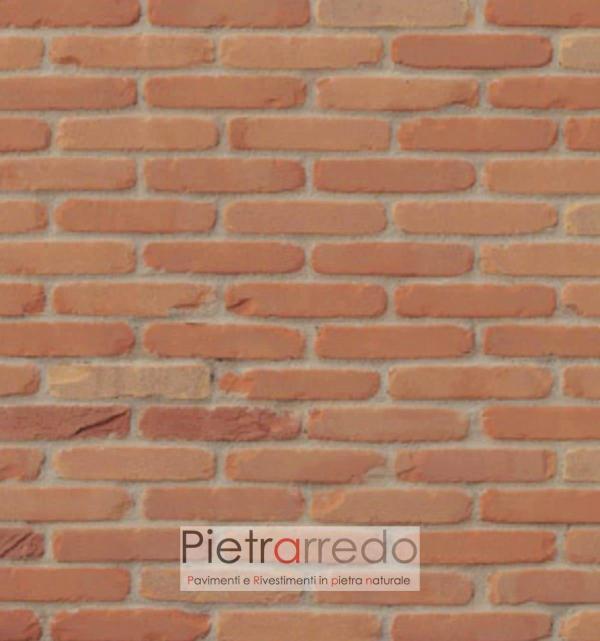 rivestimento mattoni terracotta rosso facciata pica antiche mura terracotta prezzo pietrarredo milano