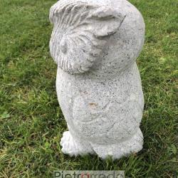 Gufo Civetta In Granito Grigio Fatto A Mano Animali Decorativi Prezzo 50