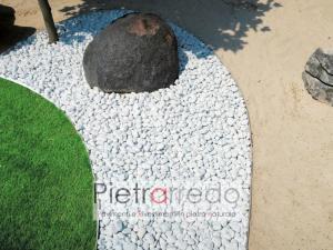 ciottolo in pietra sasso bianco per decorazioni bianco carrara prezzo stone garden design offerte pietrarredo