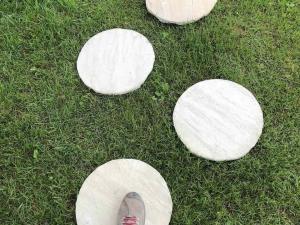 passi giapponesi ovali arenaria gialla diametro 40cm costo pietrarredo milano steps oval mint