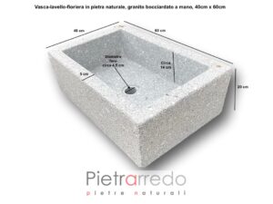 granite planter sink stone price offer pietrarredo tub for outdoor gardens