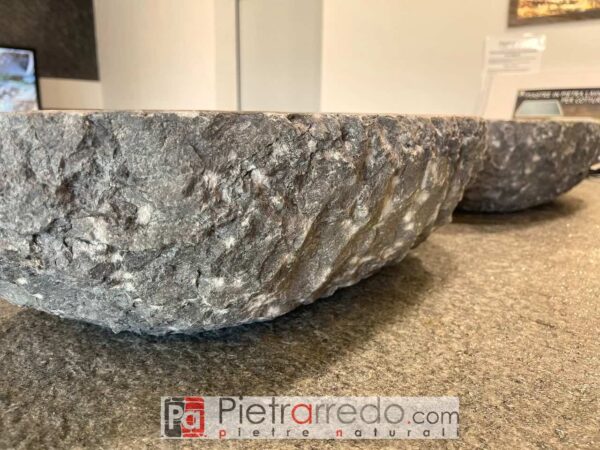 sink split sink for bathroom in stone natural stone offer cost pietrarredoo 55x35cm parabiago Italy