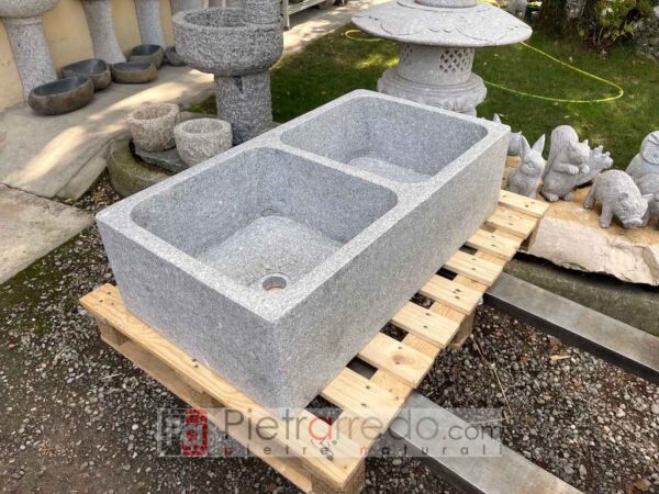 kitchen sink offer double bathtub offer granite natural stone pietrarredo italy milan offers