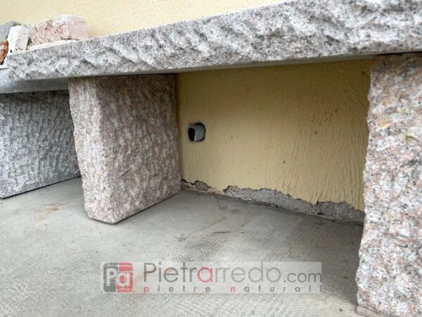 offerta prezzo bench granite stone pink italiy prezzo pietrarredo