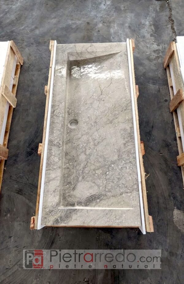 offer beautiful long large bathroom sink in stone stone with slide price pietrarredo