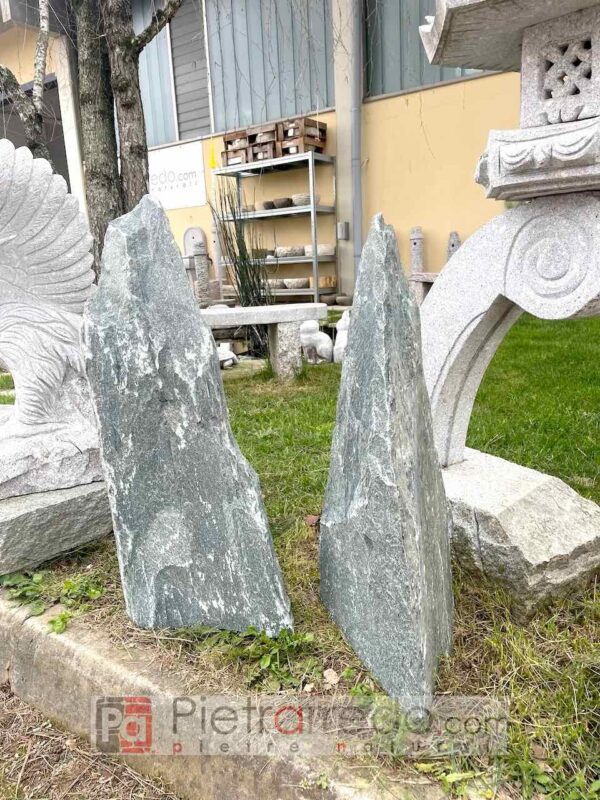 pointes monolithiques en pierre d'ardoise pour salon de jardin beau prix pietrarredo élégant