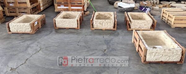 vasche in pietra marmo 50x70 lavandini prezzo costo travertino offerta
