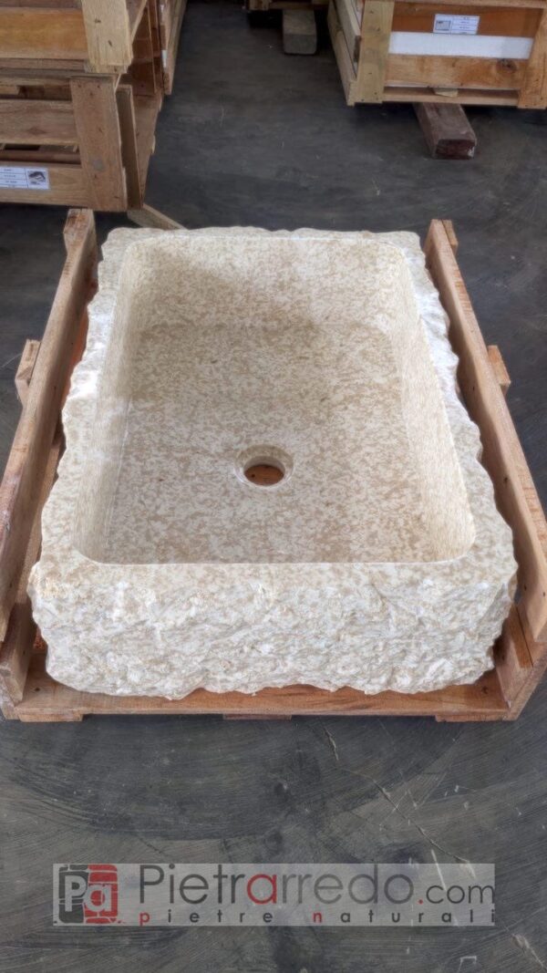 vasche in pietra marmo 50x70 lavandini prezzo costo travertino offerta costo