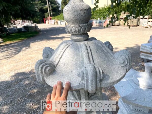 Japanese lantern Kasuga model 150 cm high large for Japanese zen gardens in gray granite price cost Pietraredo Parabiago Milan Italy