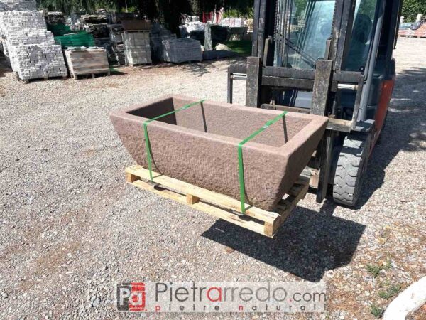 offerta vasca in pietra per lavatoio vecchio in sasso 1 metro x 50 cm circa profondo stock vendita on line prezzo pietrarredo parabiago italia costo