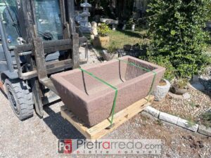 offerta vasca in pietra per lavatoio vecchio in sasso 1 metro x 50 cm circa profondo stock vendita on line prezzo pietrarredo parabiago milano