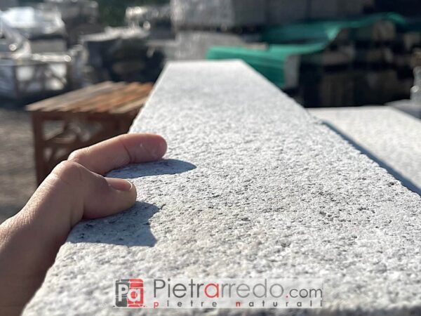 Cordolo in granito grigio sardo sardegna certificato da 100x25x15 cm prezzo pietrarredo milano parabiago cordoli offerta