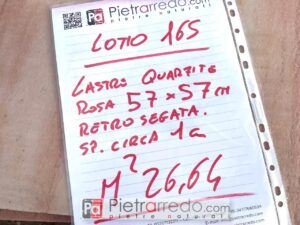 Offerta lastre in pietra naturale rosa quarzite del brasile pano cava naturale per pavimento 57x57cm stock magazzino Pietrarredo Italia