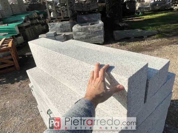 bordures de route pour projets publics granit sarde gris perle en vente prix bordure pietrarredo milan lombardie onsale