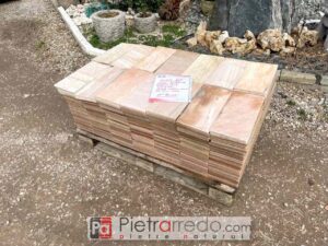 thin pink brazilian quartzite floor sawn sides on offer stock warehouse pietrarredo milan