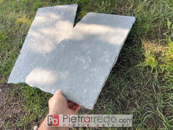 Kota Blue Lime Stone natural stone flooring aged size 60cm x 30cm thickness approx. 2cm slabs price pietrarredo italy stone cost