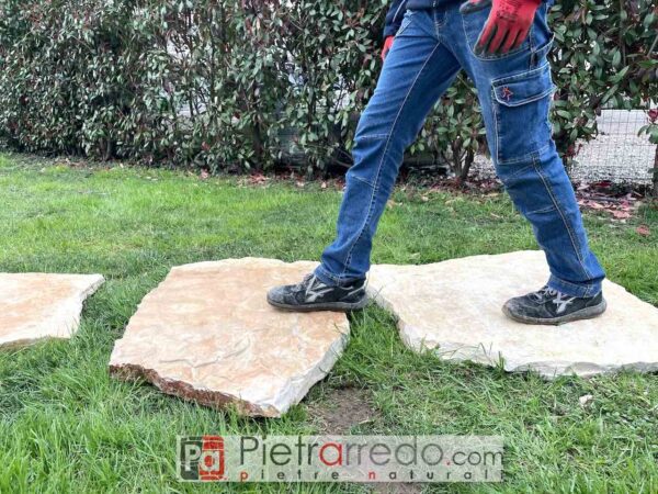 japanese steps in split stone yellow giant trani slabs rags for stone walkways large price pietrarredo antiqua milan