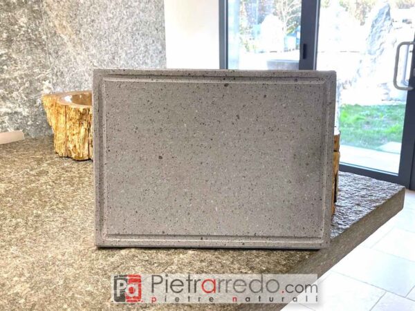 piastra in sasso pietra lavica ollare per cucina e cottura alimenti etna sicilia 30x40cm resistente prezzo pietrarredo parabiago offerte