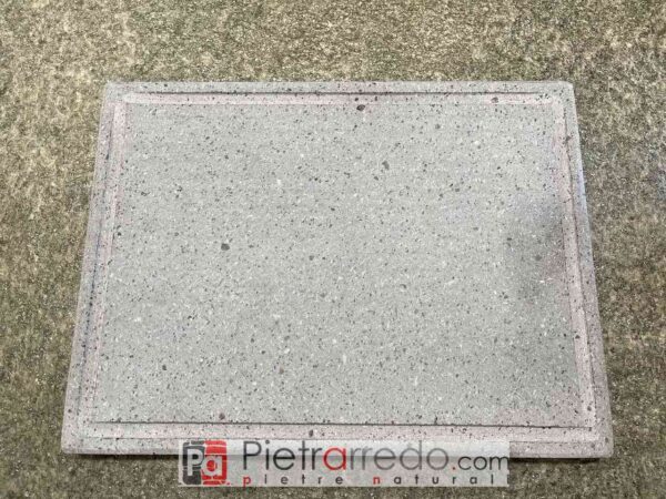 piastra in sasso pietra lavica ollare per cucina e cottura alimenti etna sicilia 30x40cm resistente prezzo pietrarredo parabiago offerte onsale