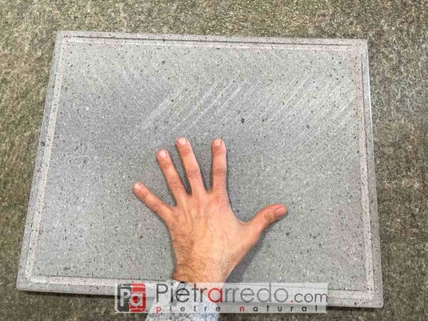 plaque de plaque en pierre de lave en stéatite Etna Sicile pour la cuisine alimentaire barbecue offre grand piétratrarredo prix milan