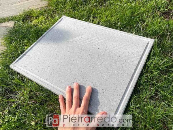 slab plate in soapstone lava stone Etna Sicily for food cooking barbecue offer large pietratrarredo price onsale